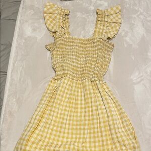 Yellow Gingham Maxi Dress